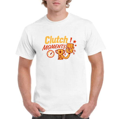 Clutch Moments Gaming Sports Winner T-Shirt Design cover image.
