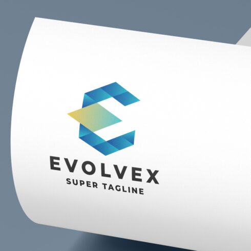 Geometric E Letter Evolution Logo cover image.
