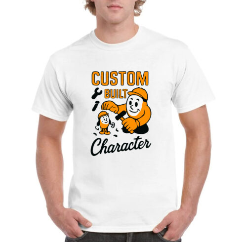 Custom Built Character Construction Worker Tee cover image.