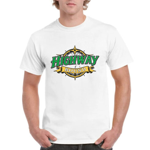 Highway Bound Compass Star Road Trip Adventure Tee cover image.