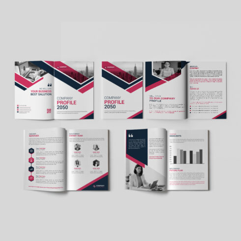 Creative and Modern Company Brochure Design Template cover image.