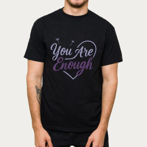 You Are Enough Shirt Mental Health Motivational Tee cover image.