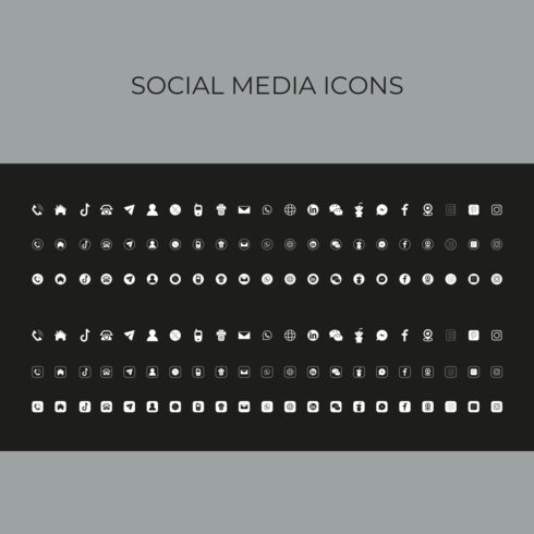 Social media icons set cover image.