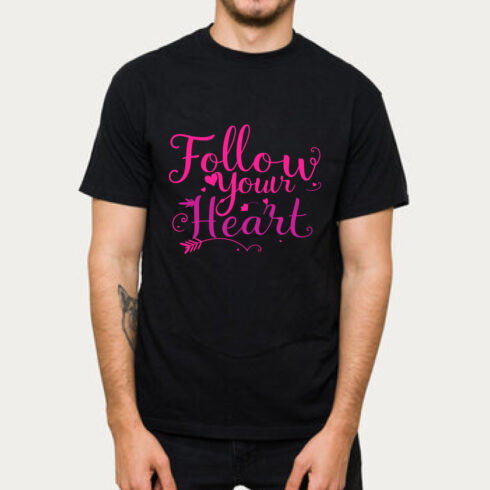 Follow Your Heart Inspirational T-Shirt cover image.