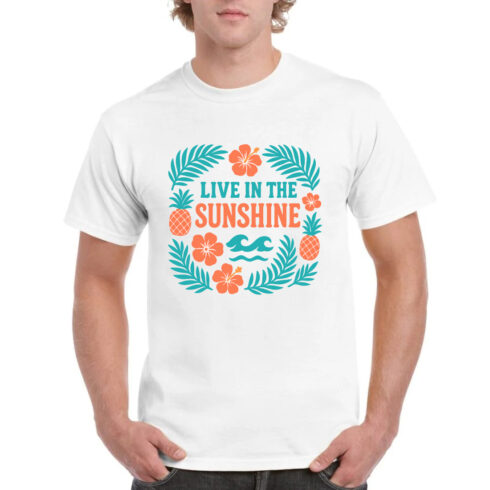 Live In The Sunshine Tropical Hawaiian T-Shirt cover image.