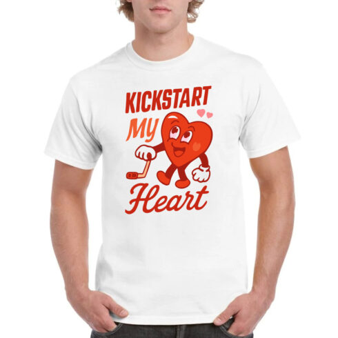 Kickstart My Heart T-Shirt Cute Heart Love Tee cover image.