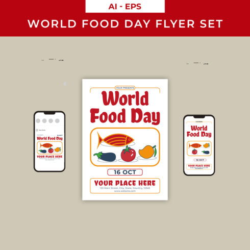 World Food Day Flyer Set Design cover image.