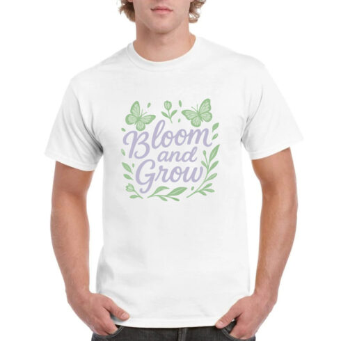 Bloom and Grow Spring Tee Butterfly Nature Shirt cover image.