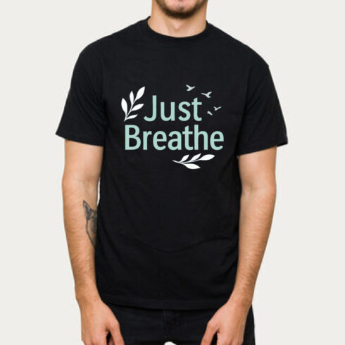 Just Breathe Mindfulness Tee Mental Health Shirt cover image.