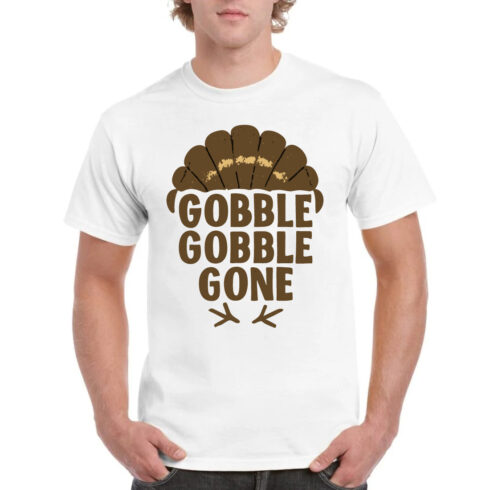 Gobble Gobble Gone Turkey Thanksgiving Funny Shirt cover image.