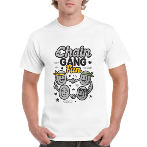 Chain Gang Fun Funny Friendship T-Shirt Gift cover image.