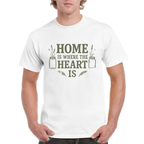 Home Is Where The Heart Is Rustic Farmhouse Shirt cover image.