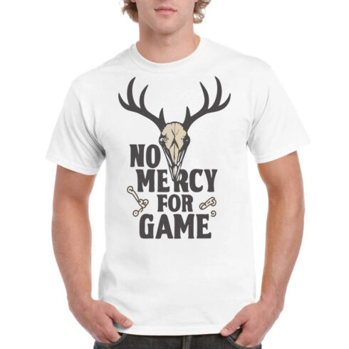 No Mercy for Game Deer Skull Hunter Hunting Tee cover image.