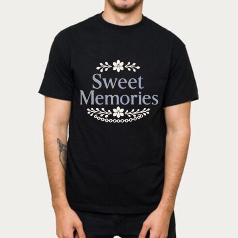 Sweet Memories Floral T-Shirt Sentimental Tee cover image.