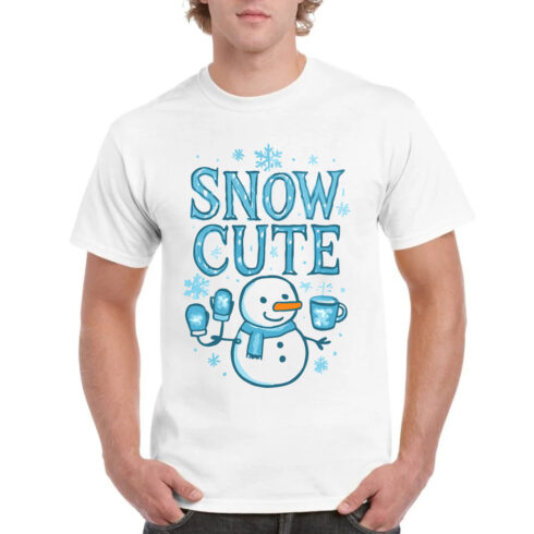 Snow Cute Snowman Winter Holiday T-Shirt Gift cover image.