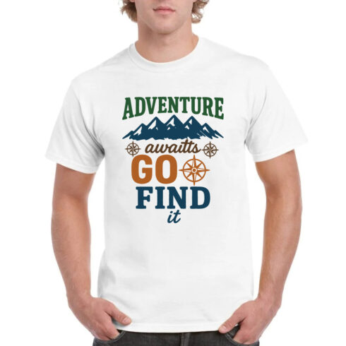 Adventure Awaits Go Find It Mountain T-Shirt cover image.