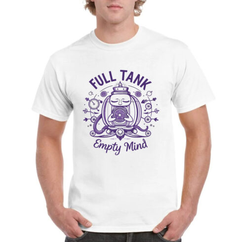 Full Tank Empty Mind Meditation T-Shirt Zen Yoga cover image.
