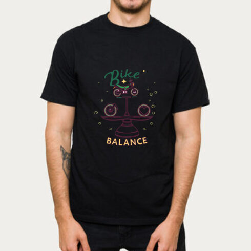 Bike Balance T-Shirt Cycling Life Balance Design cover image.