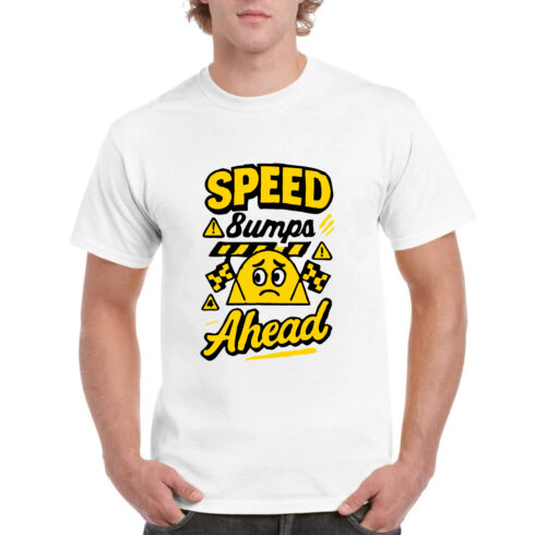Speed Bumps Ahead Funny Warning T-Shirt Road Tee cover image.
