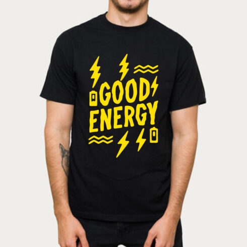 Good Energy Lightning Tshirt Positive Vibes Tee cover image.