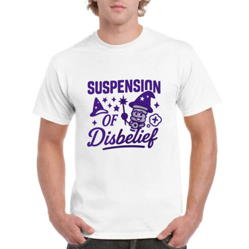 Suspension of Disbelief Magic Wizard T-Shirt cover image.