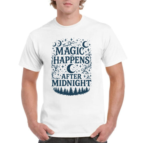 Magic Happens After Midnight Mystical Moon Tee cover image.