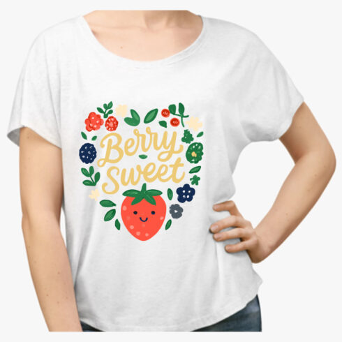 Berry Sweet Cute Strawberry Tee Kawaii Fruit cover image.