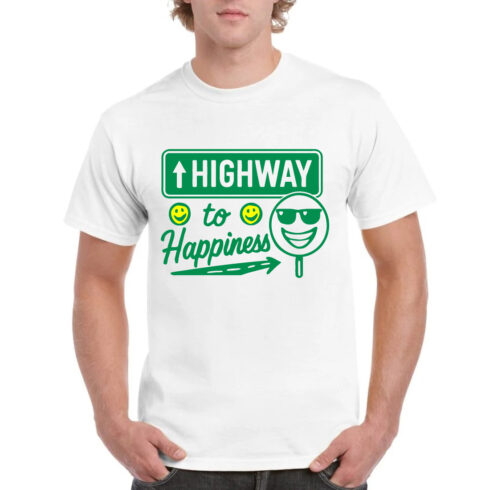 Highway to Happiness Positive Vibes T-Shirt Gift cover image.