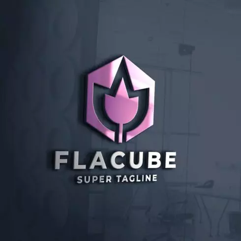 Flower Geometric Cube Logo cover image.