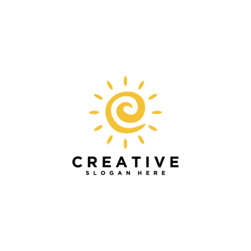 sun vector icon design linear cover image.