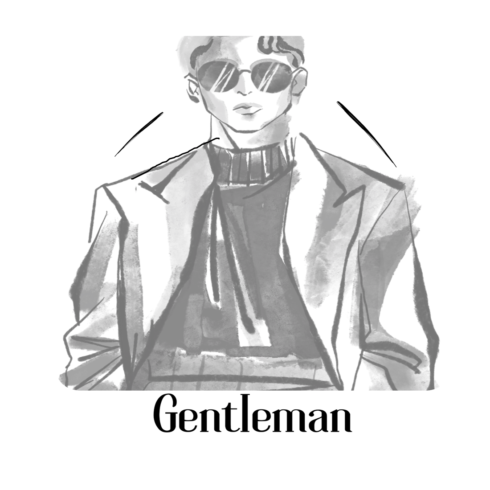 Gentleman T-Shirt design cover image.