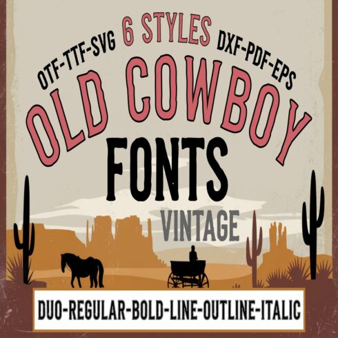 Cowboy Font SVG Bundle Western Font cover image.