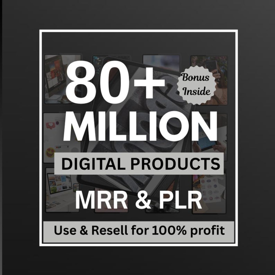 80+ Million Resell Digital Products Bundle Ideal for Passive Income, Featuring Private Label Rights & Master Resell Rights (MRR) (PLR) digital Products preview image.