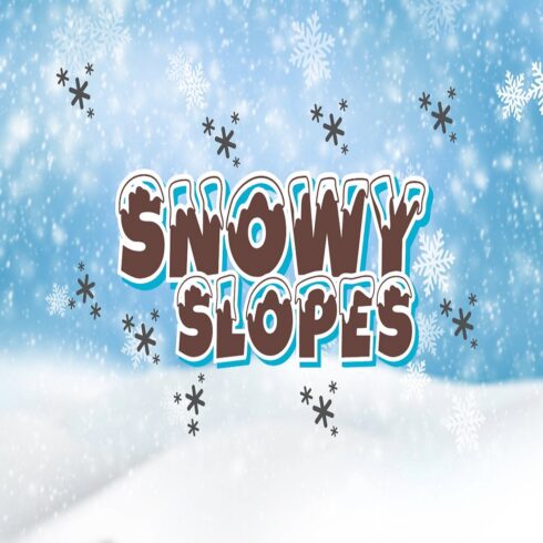 Snow Font Winter Holiday Font Christmas Snowy Letters cover image.
