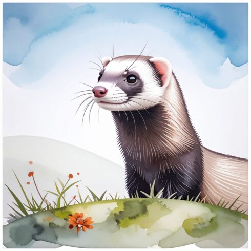 Watercolor Ferret – Endangered Species & Wildlife Conservation Concept cover image.