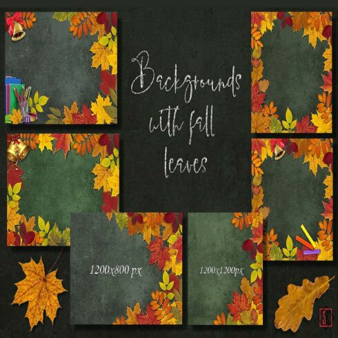 Backgrounds with fall leaves cover image.