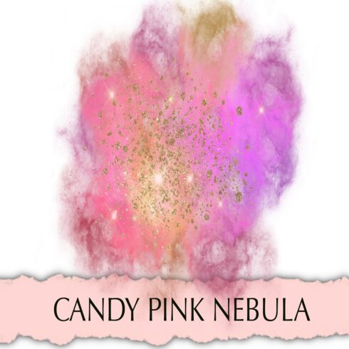Candy Pink Nebula Space Mist Galaxy Clipart cover image.