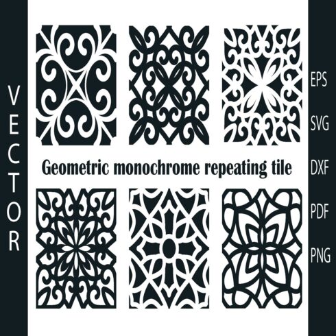 Geometric monochrome repeating tile cover image.