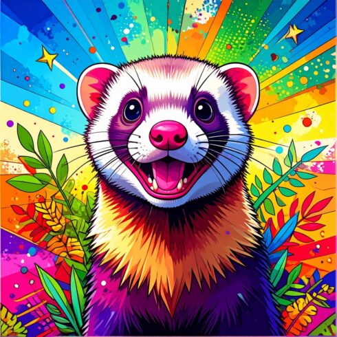Watercolor Ferret Illustration – Endangered Species & Wildlife Conservation Concept cover image.