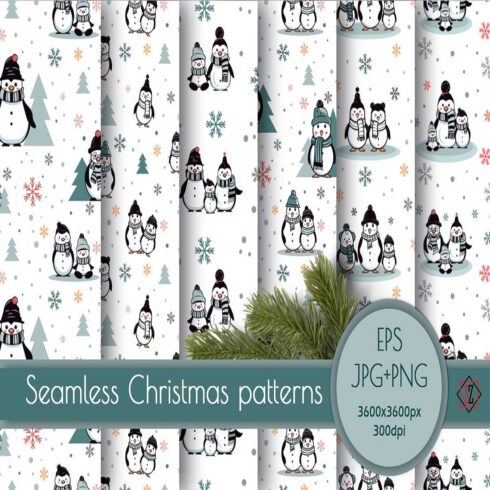 Seamless patterns Penguins cover image.