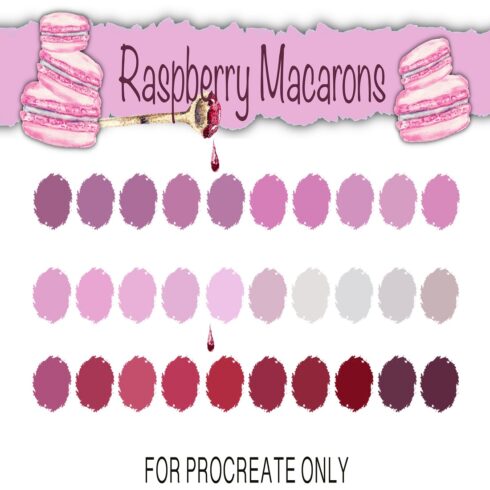 Raspberry Macaron Color Palette Swatches cover image.