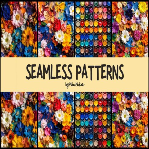 Vibrant Painterly Floral and Color Palette Pattern cover image.
