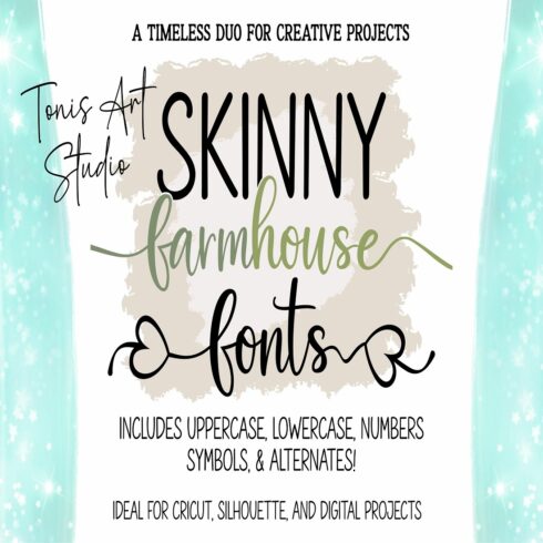 Farmhouse Font Duo, A Script & Skinny Handwritten Font cover image.