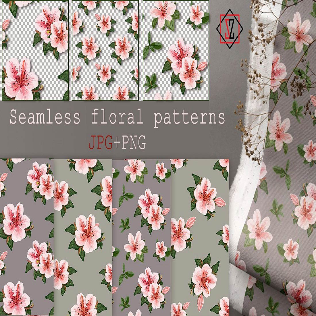Seamless floral patterns - MasterBundles