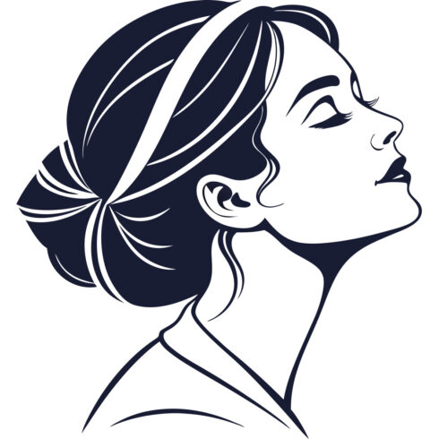 Elegant Woman Silhouette Logo – Minimalist Beauty and Grace Illustration cover image.