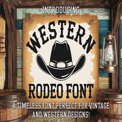 Western Rodeo Font, Cowboy Typeface, Rustic Wild West Letter cover image.