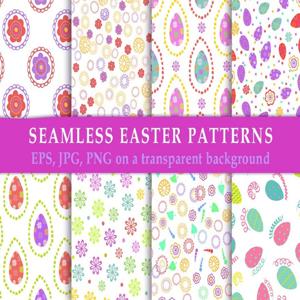 Seamless Easter patterns - MasterBundles