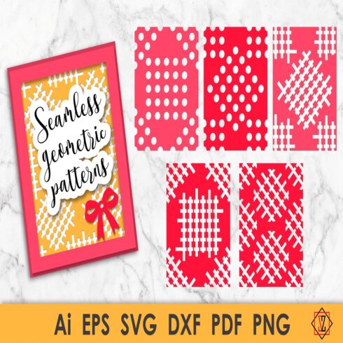 Seamless Geometric Patterns Seamless Digital Paper SVG cover image.