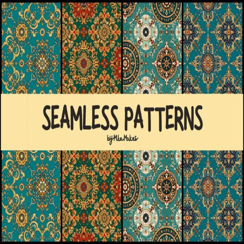 Ornate Vintage Baroque Seamless Patterns cover image.