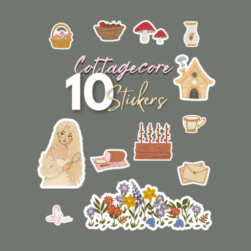 Printable Cottagecore Sticker Pack! This delightful pack includes 10 high-resolution stickers, each crafted with love and designed to spark joy in your creative expression You’ll receive these beauties in a printable PDF format, making it super easy to bring them to life! What’s inside? Single Stickers: Each design is offered individually, so you can choose your favorites Full Sizes: Enjoy stickers that are perfectly sized to enhance your journals, moodboards, or personal spaces These stickers are perfect for those seeking emotional wellness and clarity through art Let’s transform your journaling rituals into a calming and beautiful experience! Remember, your creativity deserves to flourish! Happy sticking! cover image.